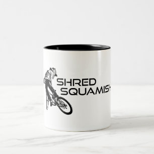 Shred Squamish Mountain Biking Two-Tone Coffee Mug