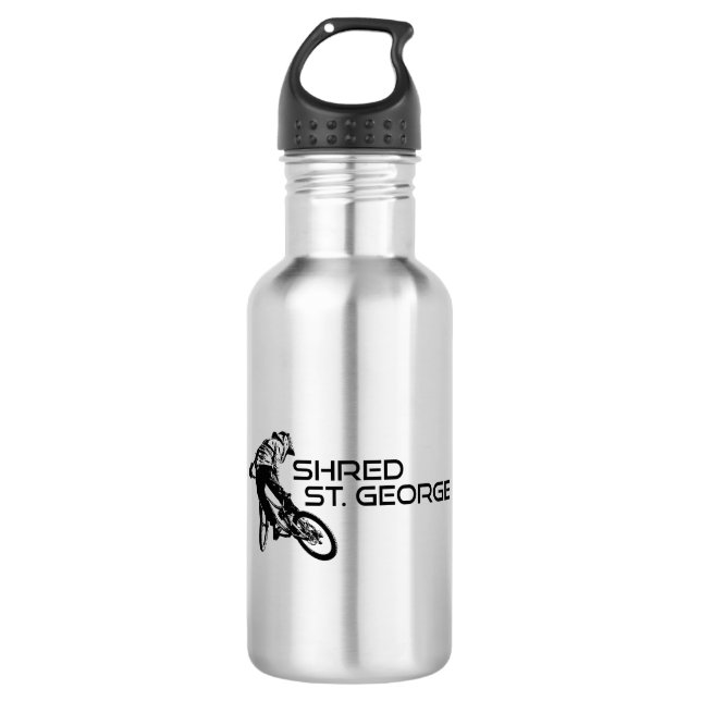 Shred St. George Utah Mountain Biking 532 Ml Water Bottle (Front)