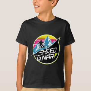 Shred The Gnar Skiing Freestyle Diamond Winter Spo T-Shirt