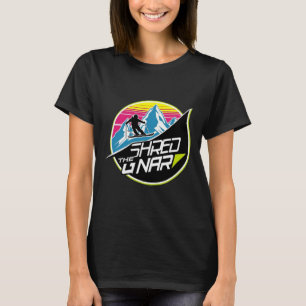 Shred The Gnar Skiing Freestyle Diamond Winter Spo T-Shirt