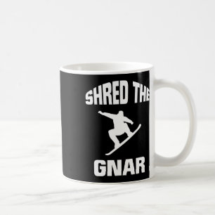 Shred The Gnar Snowboarding Beast  Coffee Mug