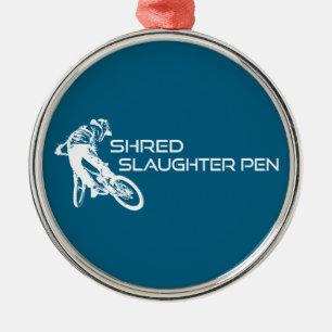 Shred The Slaughter Pen Trail Bentonville Metal Tree Decoration