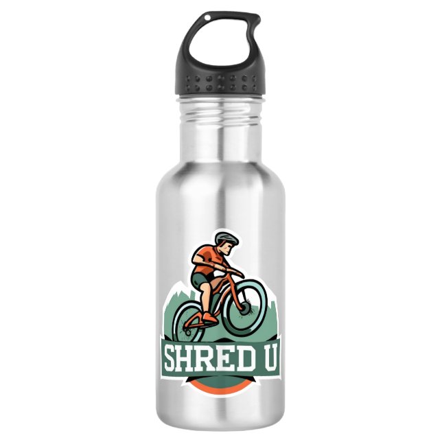 Shred University Mountain Biking 532 Ml Water Bottle (Front)