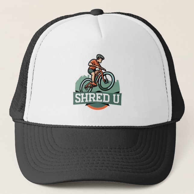 Shred University Mountain Biking Trucker Hat (Front)