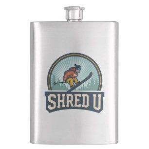Shred University Skiing Hip Flask