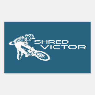 Shred Victor Idaho Mountain Biking Rectangular Sticker
