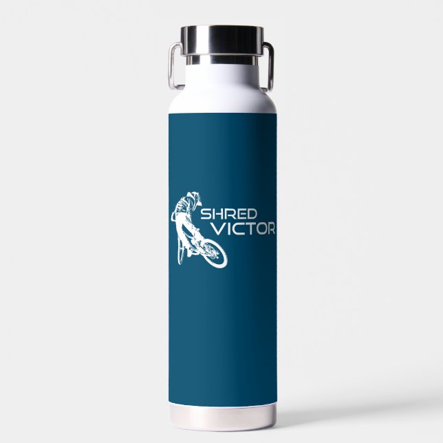 Shred Victor Idaho Mountain Biking Water Bottle (Front)