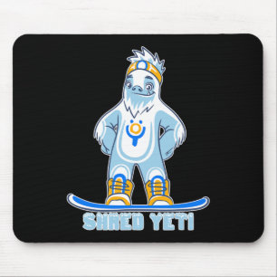 Shred Yeti - Fun Yeti Bigfoot Sasquatch Snowboardi Mouse Mat