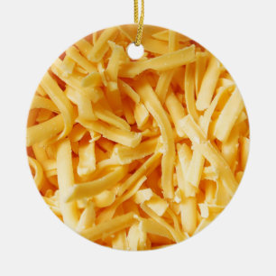 Shredded Cheddar Cheese Ceramic Tree Decoration