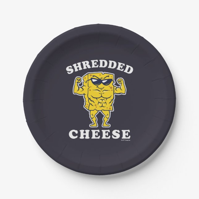 Shredded Cheese Paper Plate (Front)