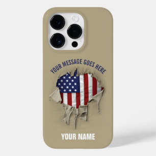 Shredded, Ripped and Torn American Flag Case-Mate Case-Mate iPhone 14 Pro Case