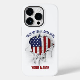 Shredded, Ripped and Torn American Flag Case-Mate  iPhone 14 Pro Case