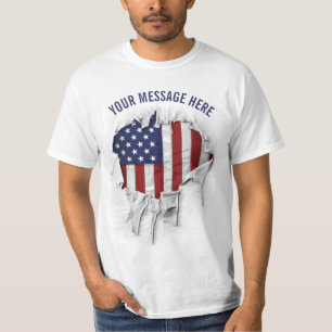 Shredded, Ripped and Torn American Flag T-Shirt