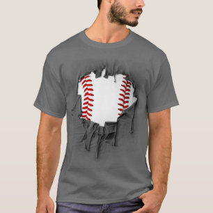 Shredded Ripped and Torn Baseball T-Shirt