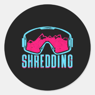 Shredding  classic round sticker