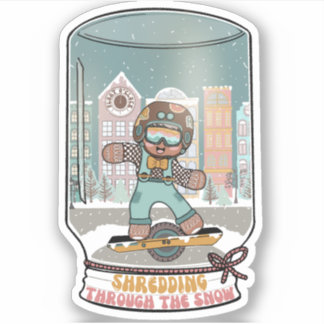 Shredding through the Snow Sticker 1