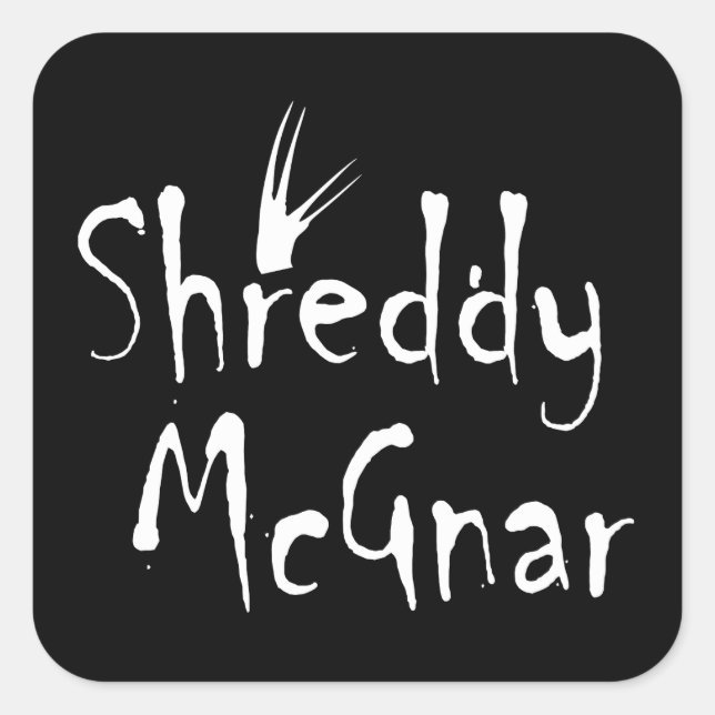Shreddy McGnar Square Sticker (Front)