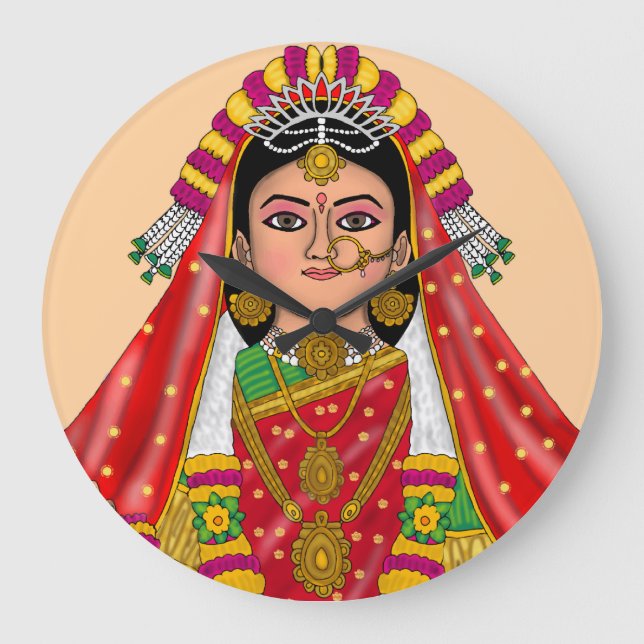Shree Radha Wall Clock (Front)