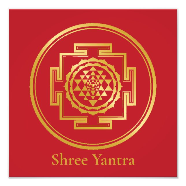 Shree Yantra Auspicious Sacred Geometrical Symbol  Photo Print (Front)