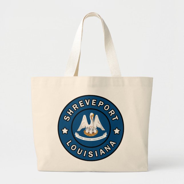 Shreveport Louisiana Large Tote Bag (Front)