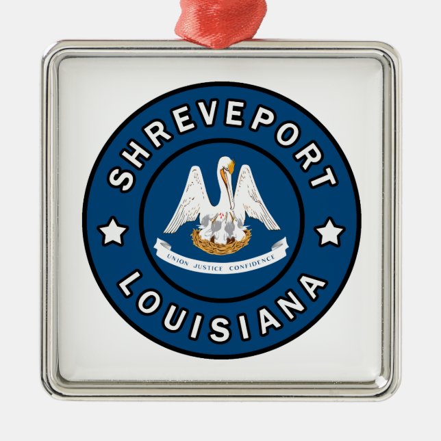 Shreveport Louisiana Metal Tree Decoration (Front)