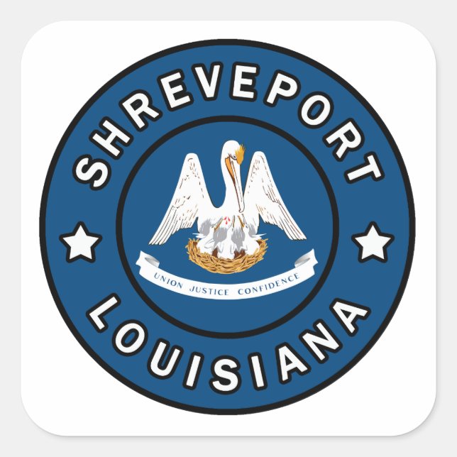 Shreveport Louisiana Square Sticker (Front)
