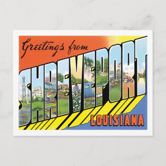 Shreveport Louisiana Travel America US City Postcard (Front)