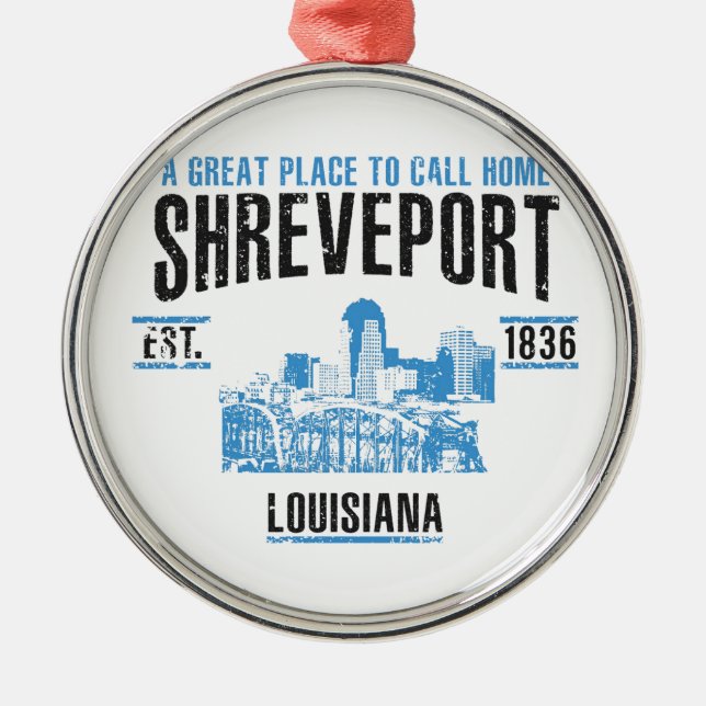 Shreveport Metal Tree Decoration (Front)