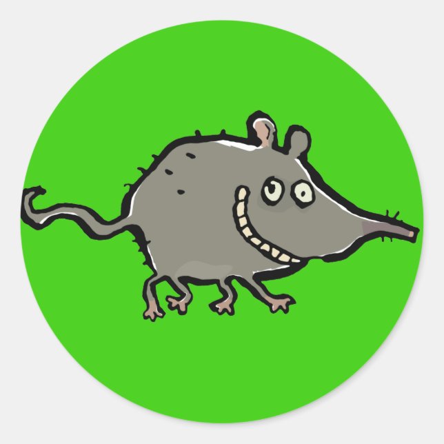 shrew classic round sticker (Front)