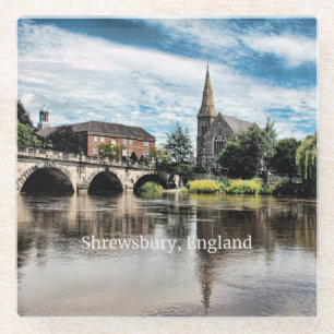 Shrewsbury, England Glass Coaster
