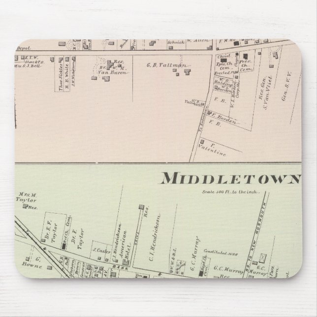 Shrewsbury Middletown, New Jersey Mouse Mat (Front)
