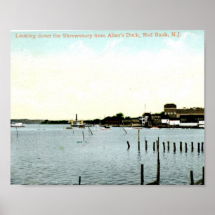 Shrewsbury River, Red Bank NJ, Vintage Poster