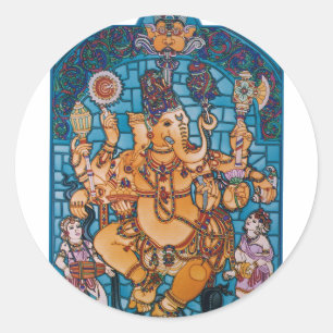 Shri Ganesh Classic Round Sticker
