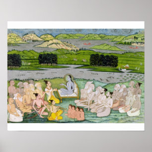 Shri Sukdevji preaching to a concourse of Sadhus, Poster