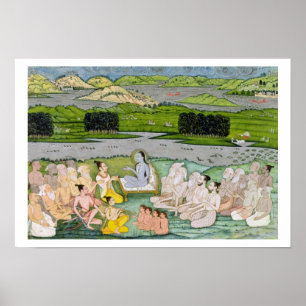 Shri Sukdevji preaching to a concourse of Sadhus, Poster