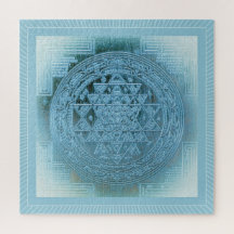 Shri Yantra Mandala: Vintage Aqua