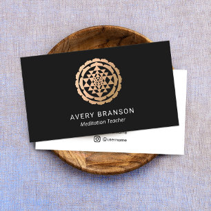 Shri Yantra Meditation Teacher Business Card