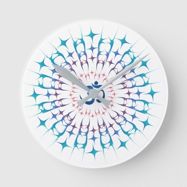 Shri Yantra or Sri Chakra - Glowing Energy Round Clock (Front)