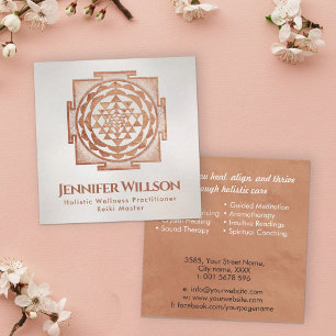 Shri Yantra - Sri yantra - Shri Chakra - Copper Square Business Card