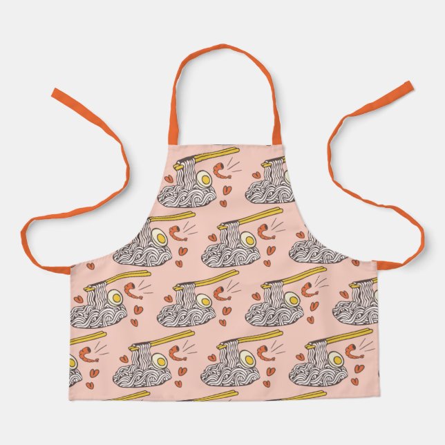 Shrimp and Egg Noodle (Small) Apron (Front)