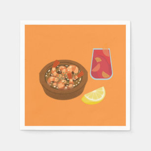 Shrimp and Sangria Napkin