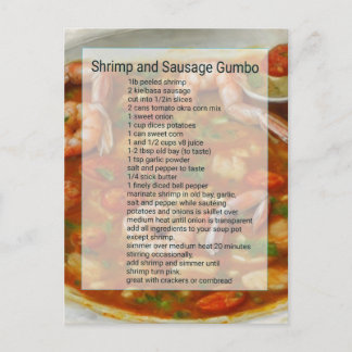 Shrimp and sausage gumbo recipe easy postcard