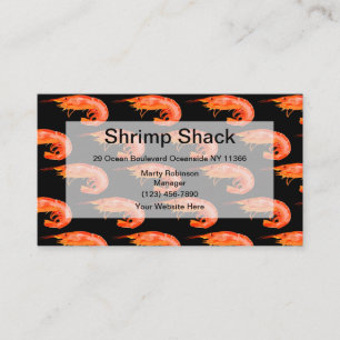 Shrimp And Seafood Theme Business Card
