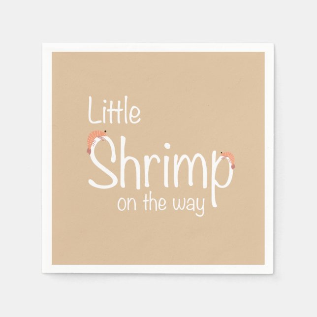 Shrimp baby shower napkin (Front)