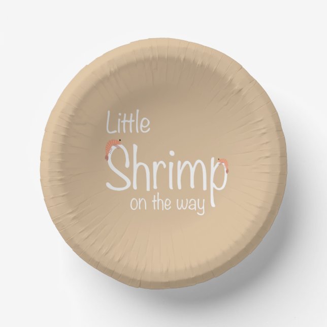 Shrimp baby shower paper plate (Front)