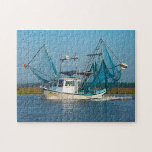 Shrimp Boat  Mississippi. Jigsaw Puzzle