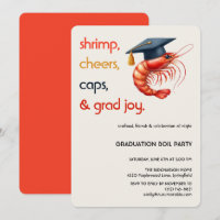 Shrimp Boil Graduation Party Invitation Seafood
