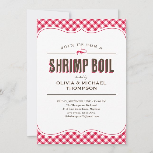 Shrimp Boil Invitations (Front)