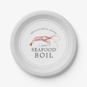 Shrimp Boil   Seafood Boil Themed Bridal Shower Paper Plate