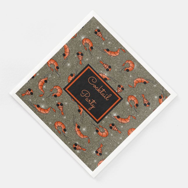 Shrimp Cocktail Party All Over The Place Napkins (Corner)